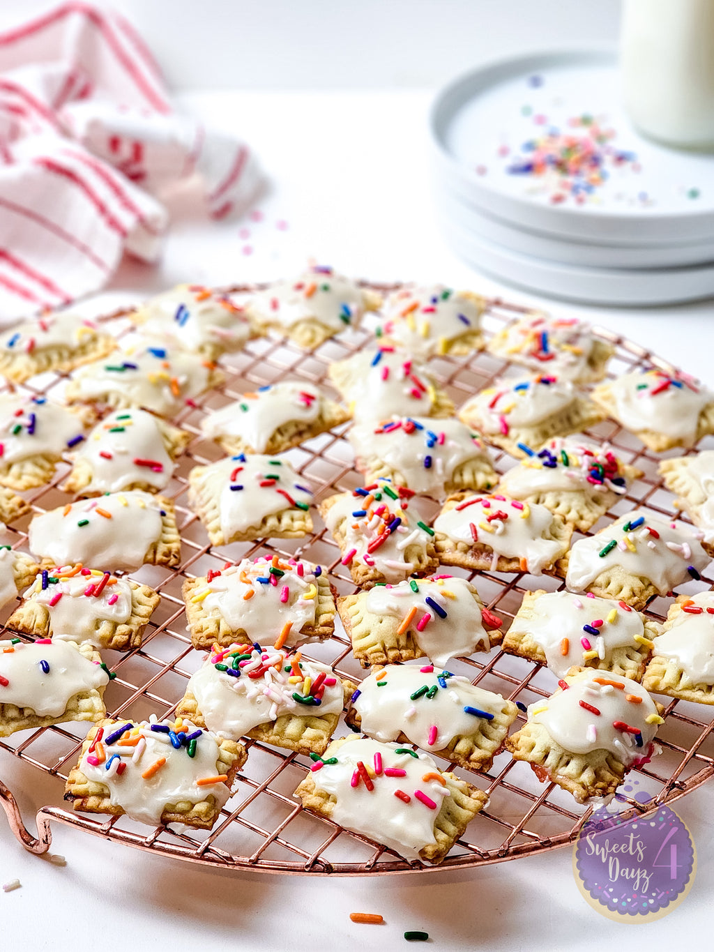 Mini Strawberry PopTarts on White