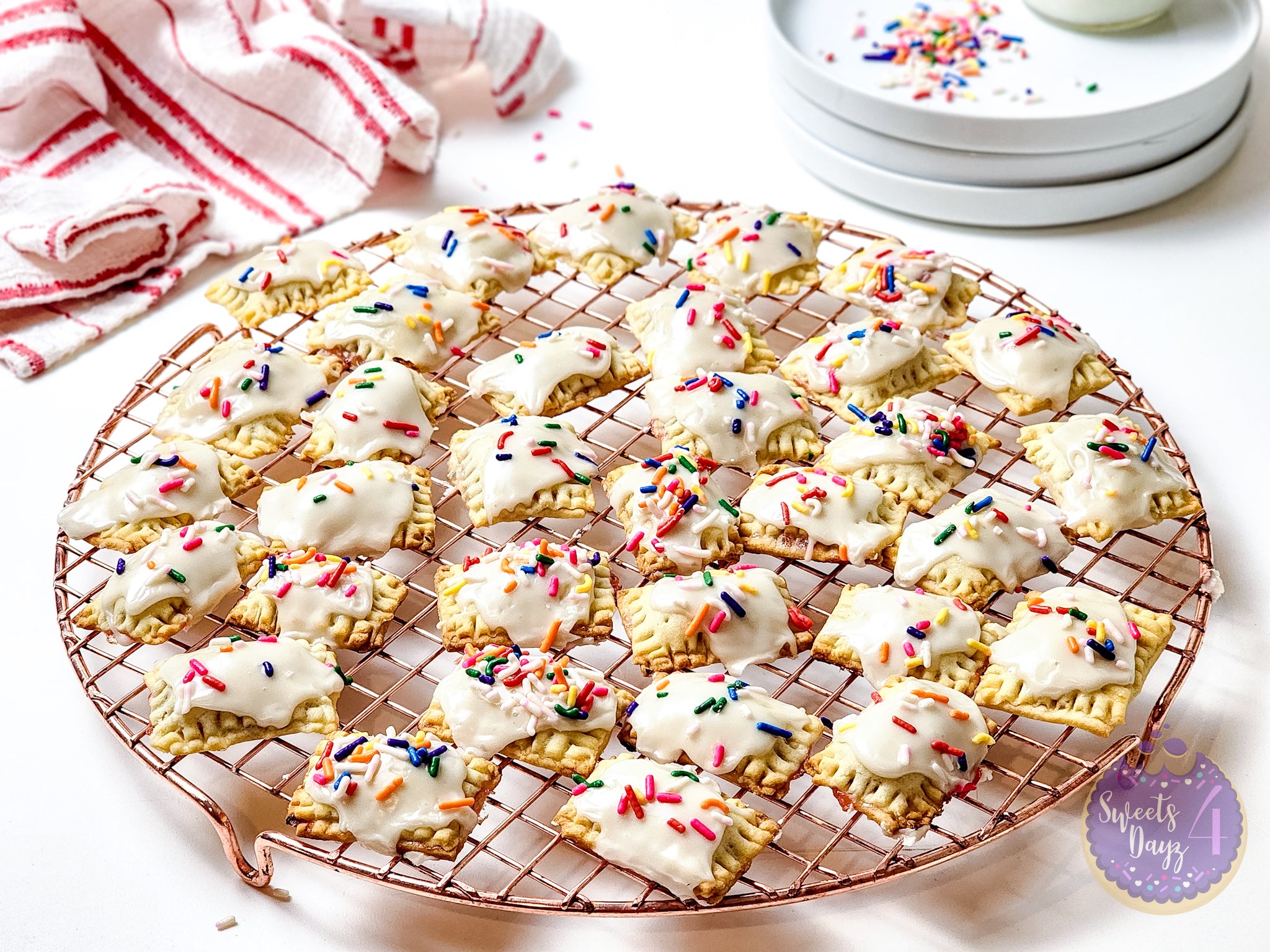 Mini Strawberry PopTarts on White