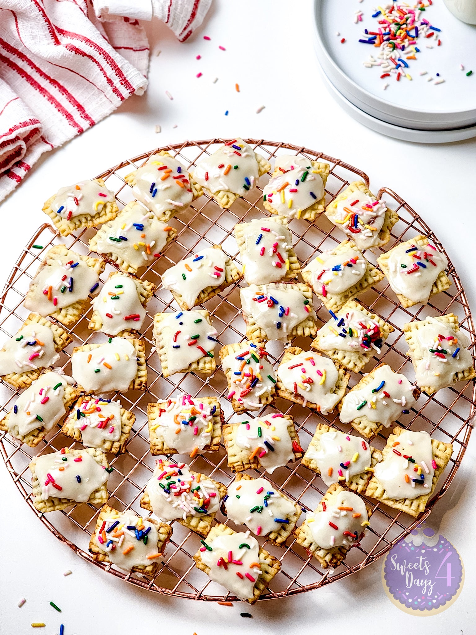 Mini Strawberry PopTarts on White