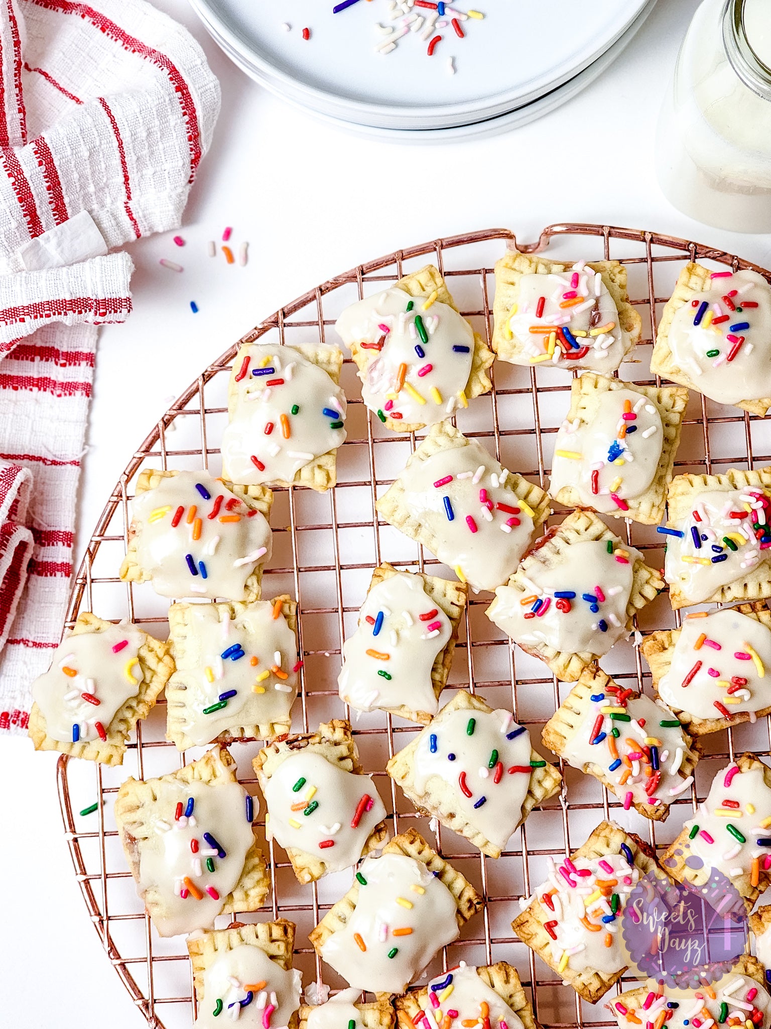 Mini Strawberry PopTarts on White