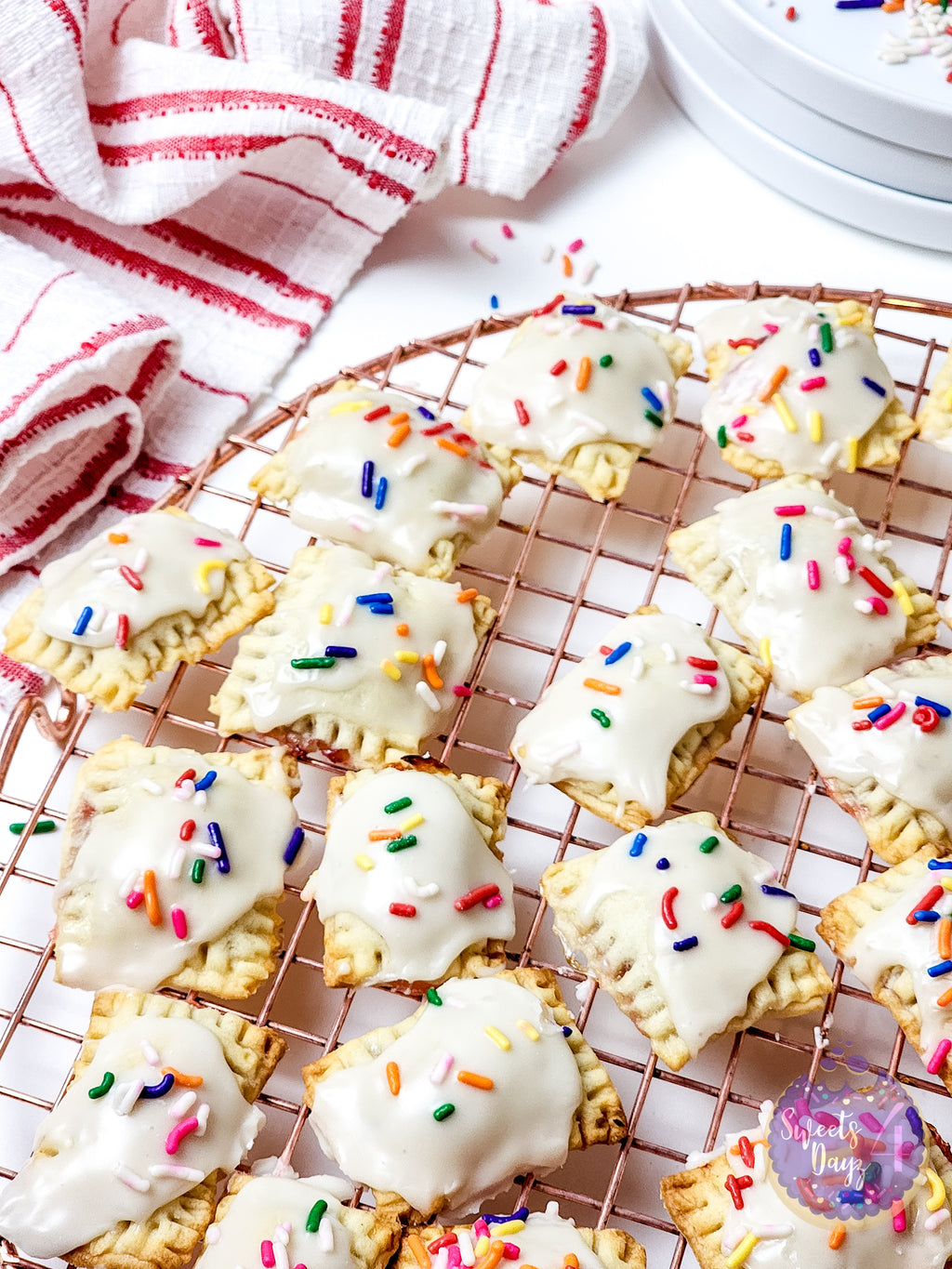 Mini Strawberry PopTarts on White