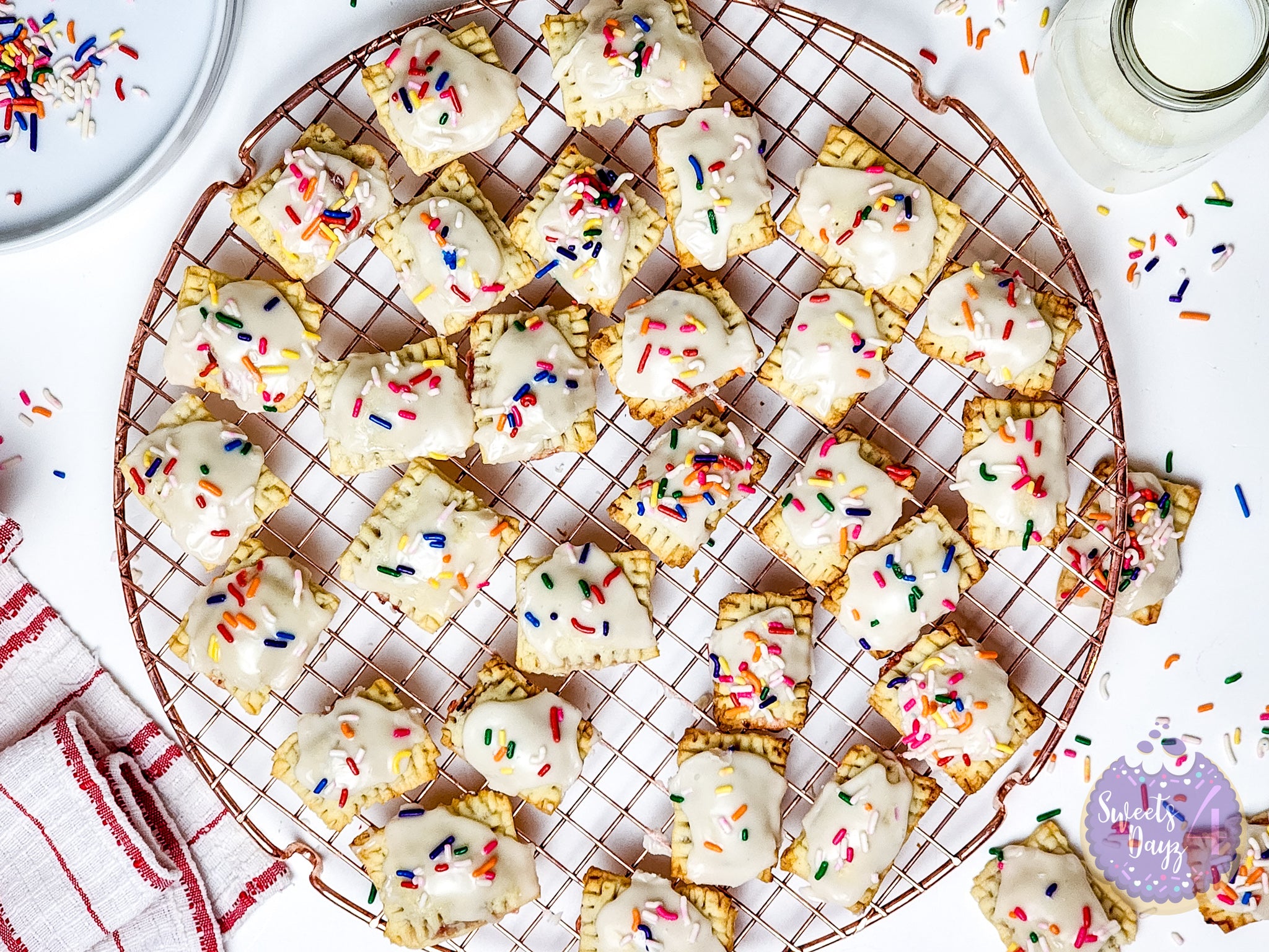 Mini Strawberry PopTarts on White