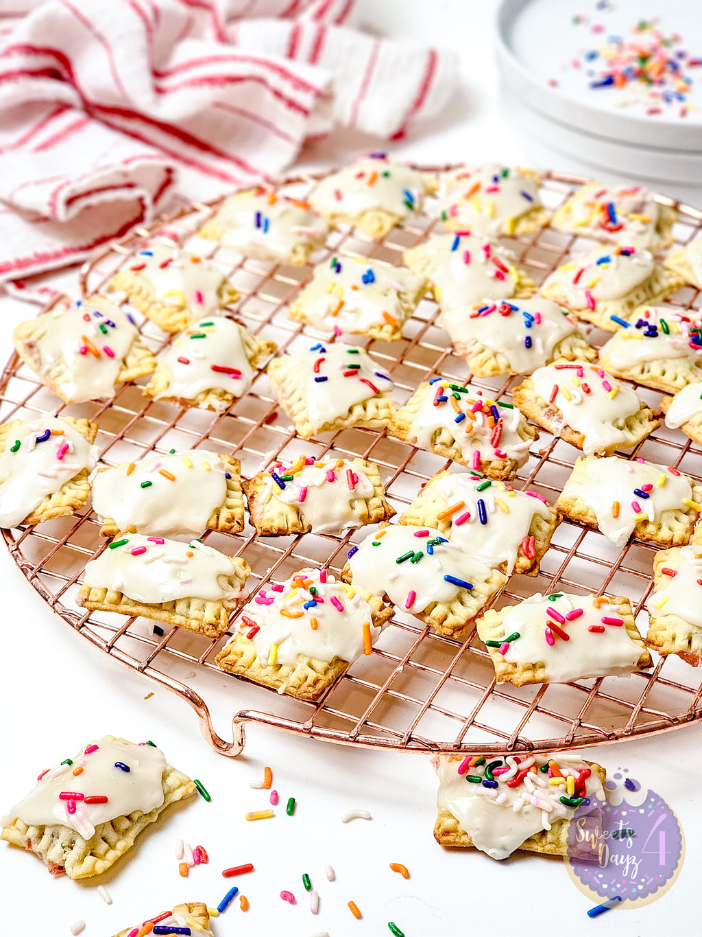 Mini Strawberry PopTarts on White