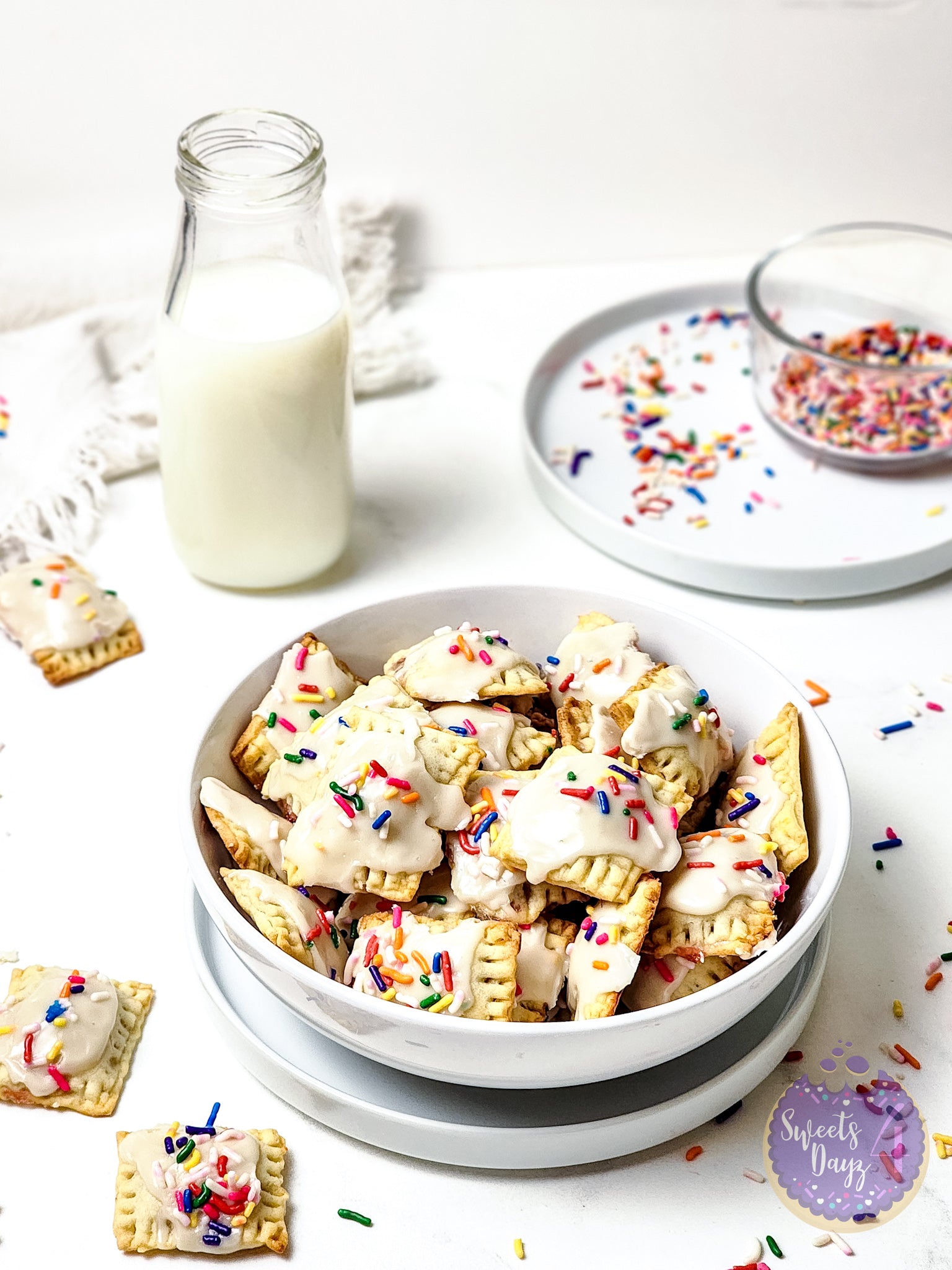 Mini Strawberry PopTarts on Marble
