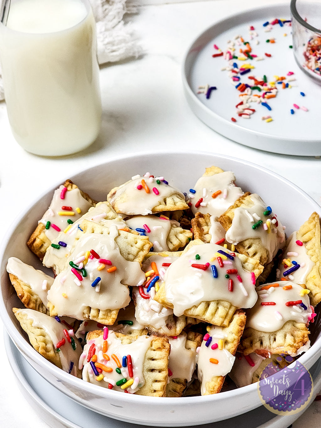 Mini Strawberry PopTarts on Marble