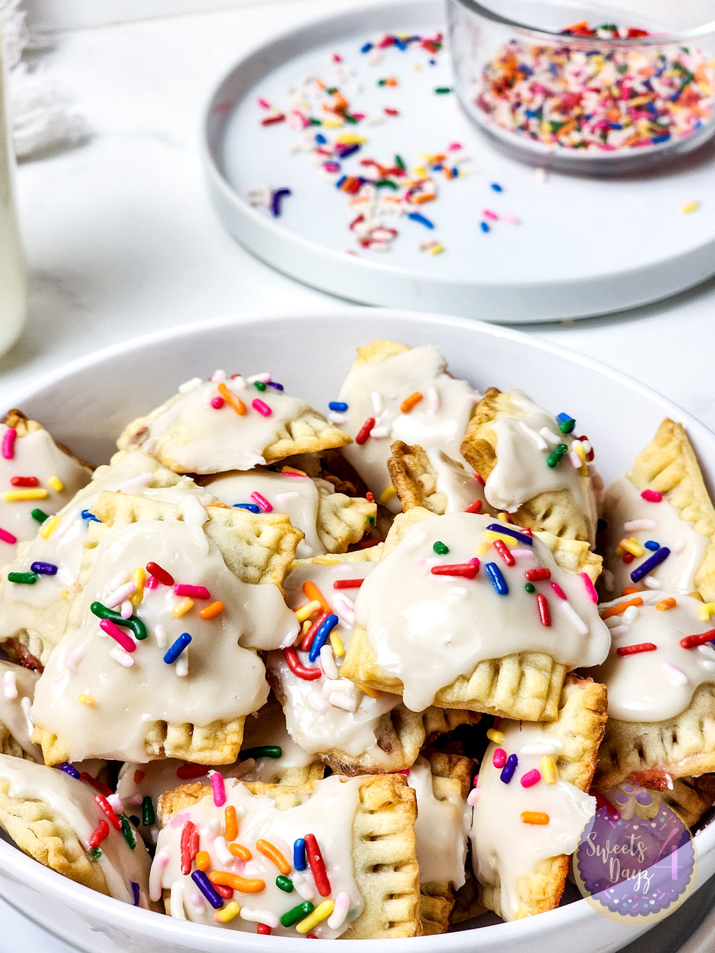 Mini Strawberry PopTarts on Marble