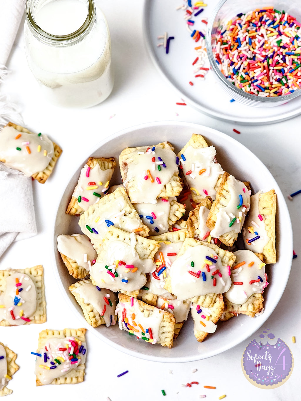 Mini Strawberry PopTarts on Marble