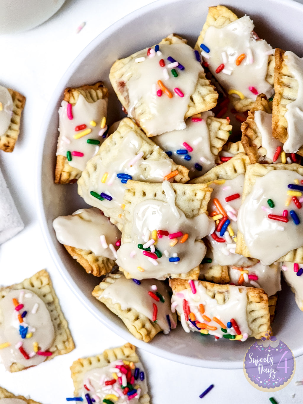Mini Strawberry PopTarts on Marble