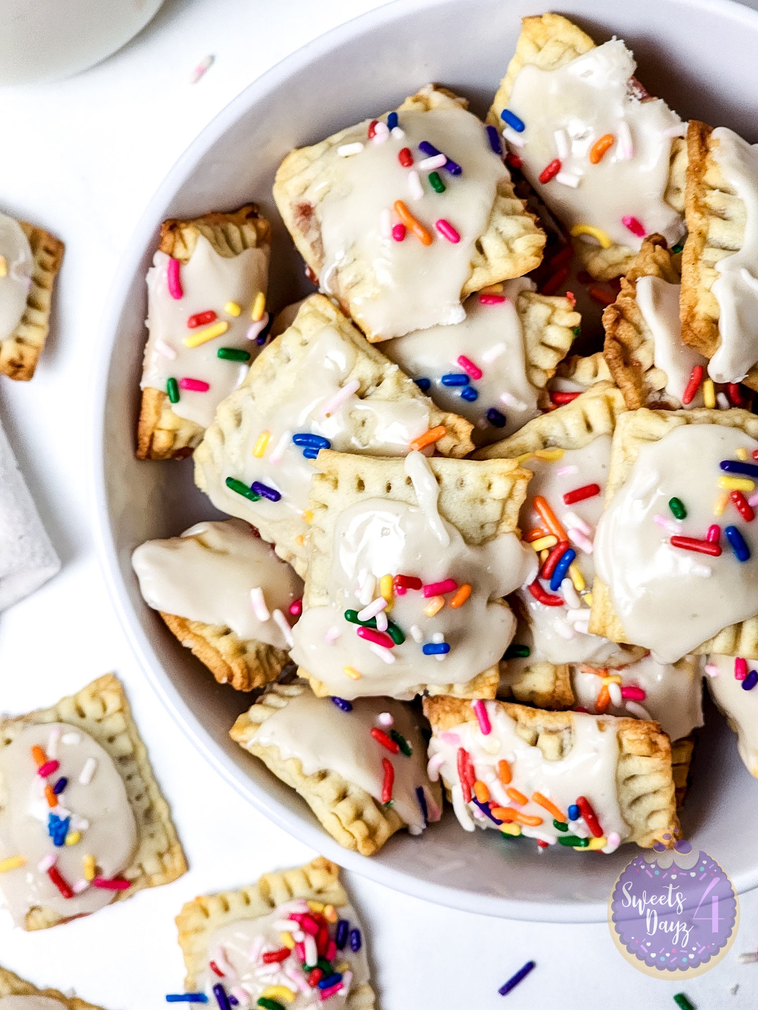Mini Strawberry PopTarts on Marble