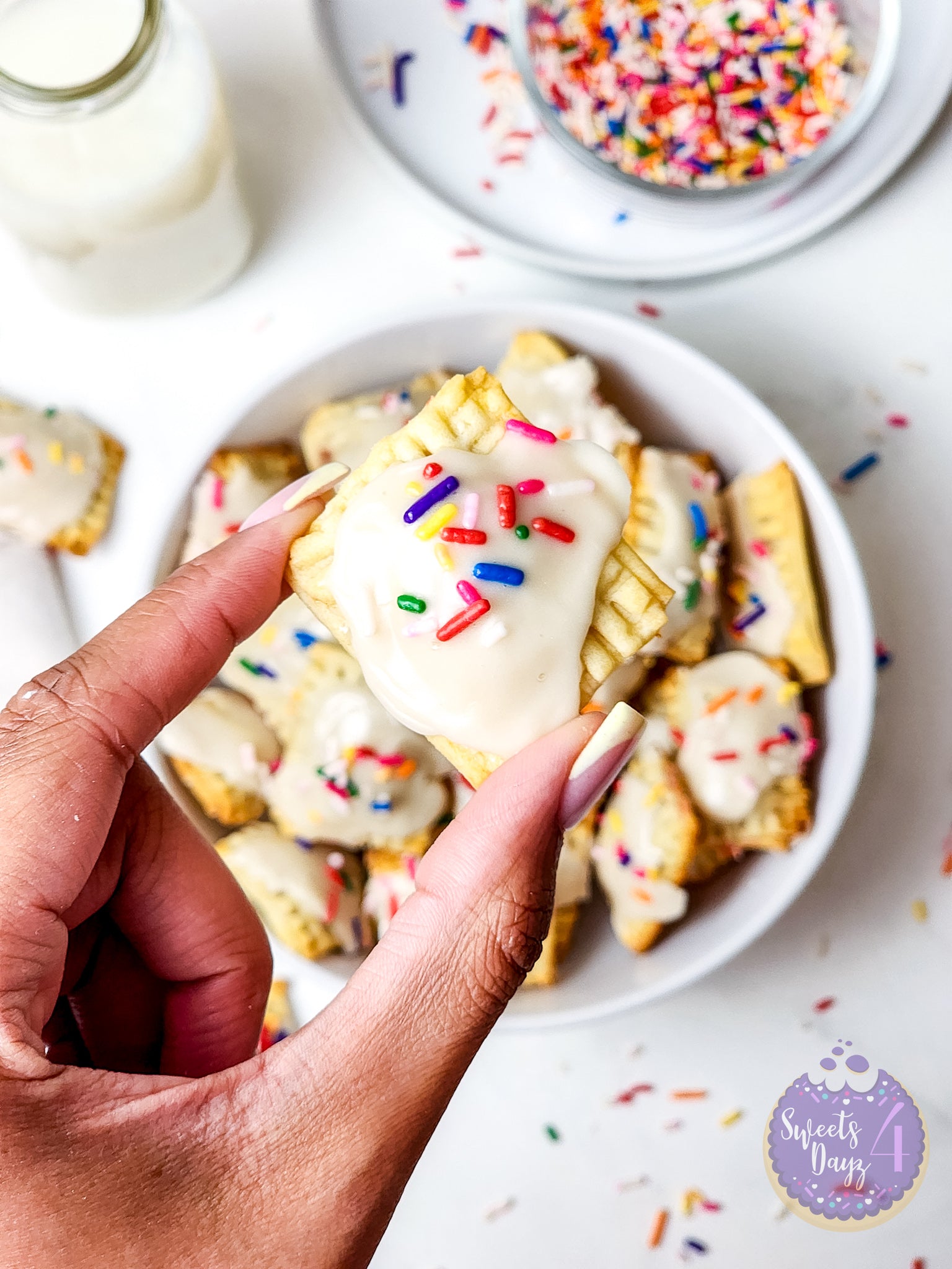 Mini Strawberry PopTarts on Marble