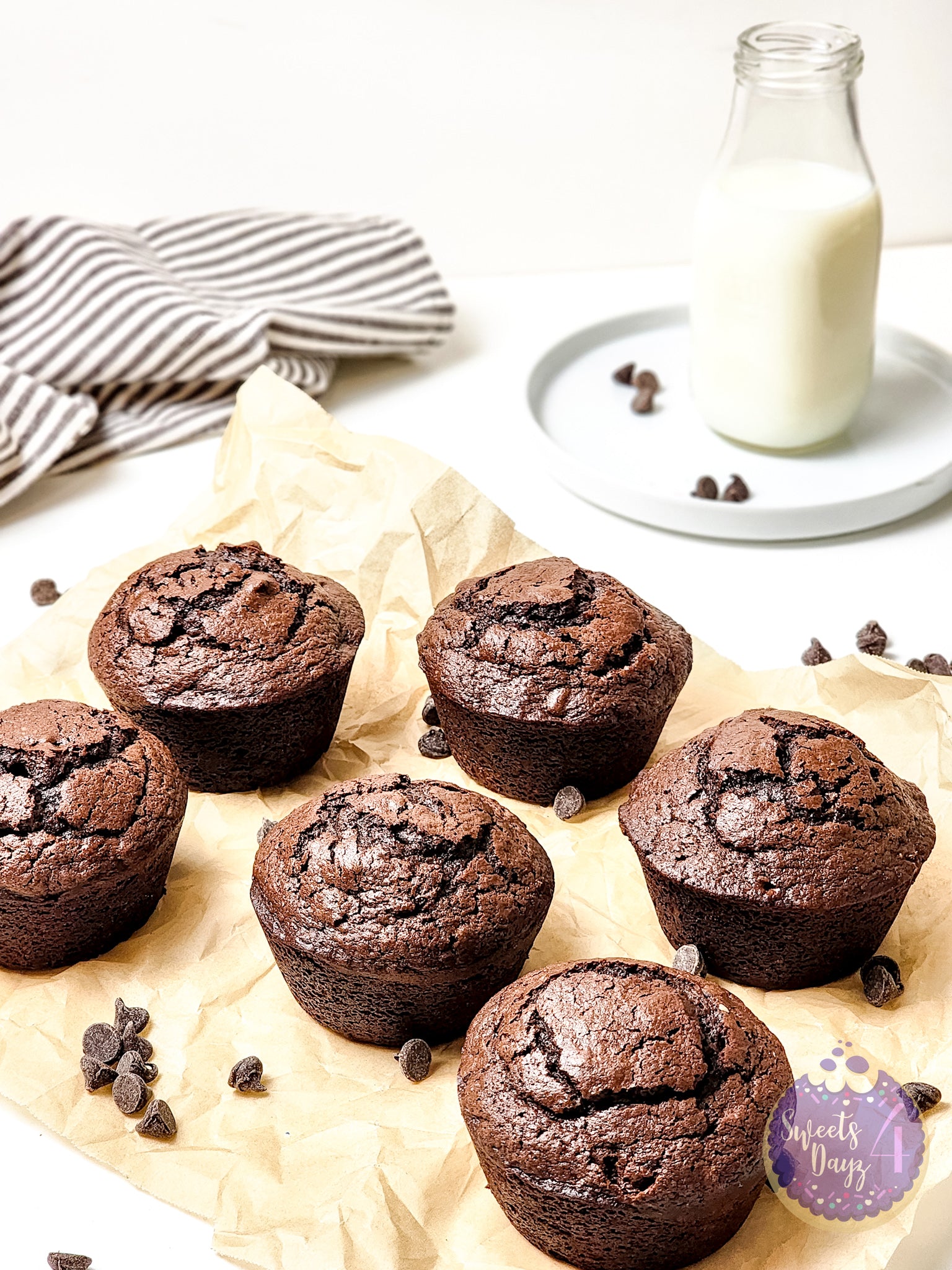Brownie Muffins on White