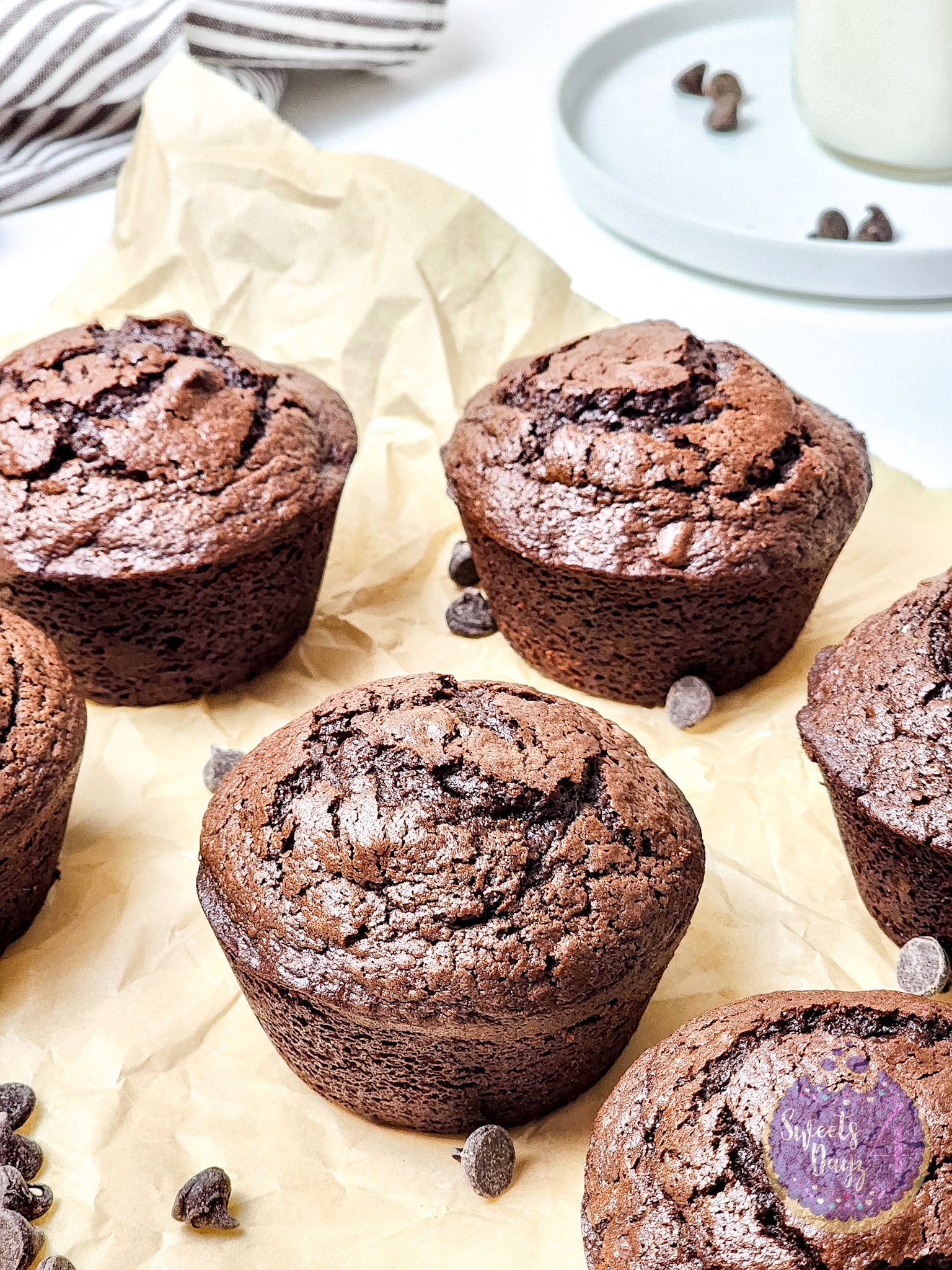 Brownie Muffins on White