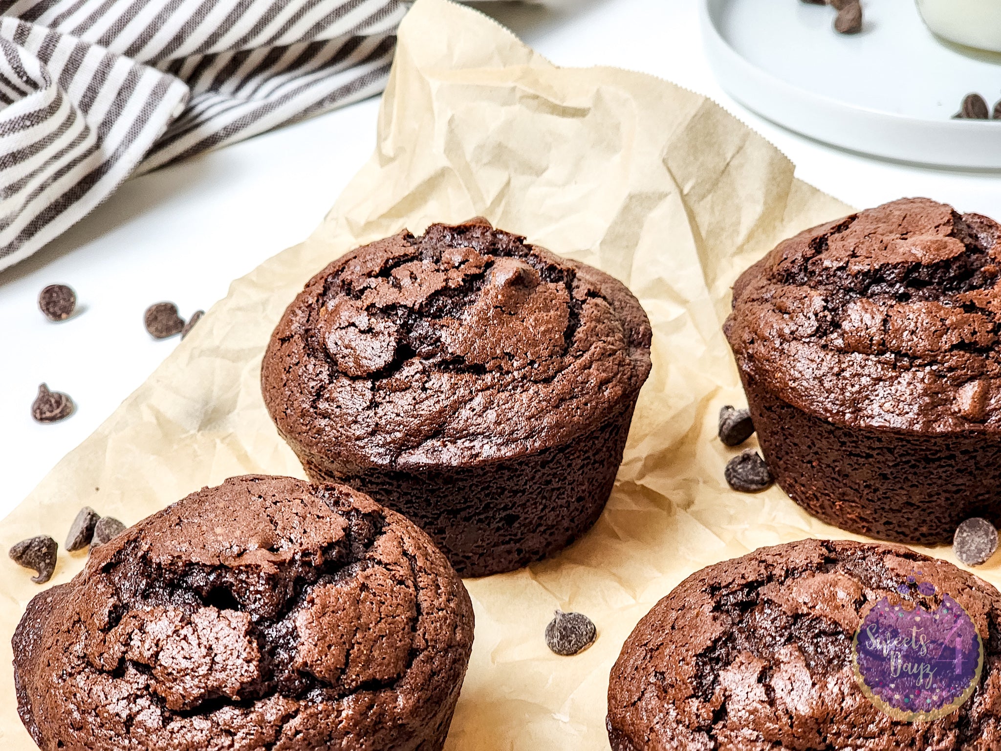 Brownie Muffins on White