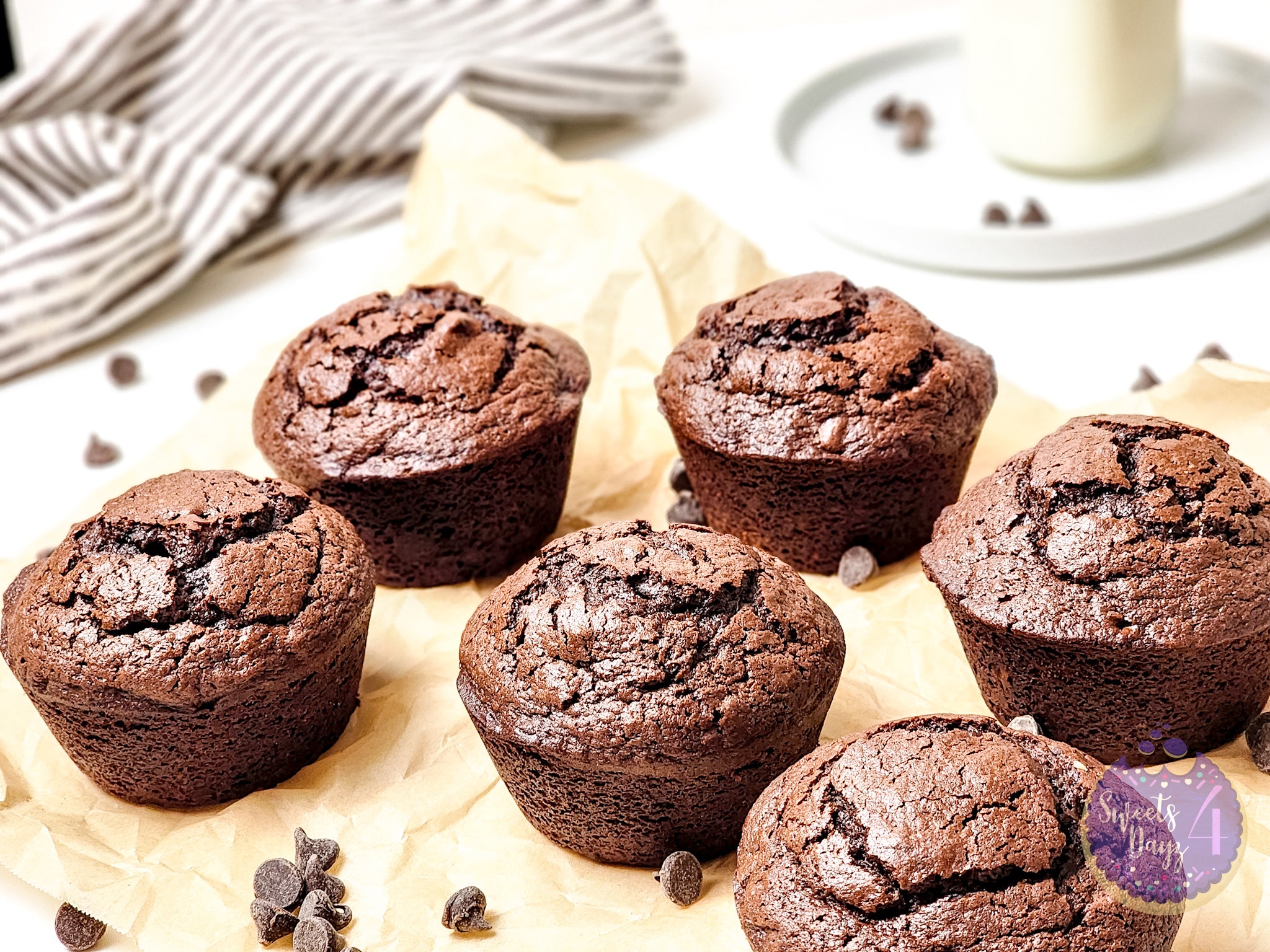 Brownie Muffins on White