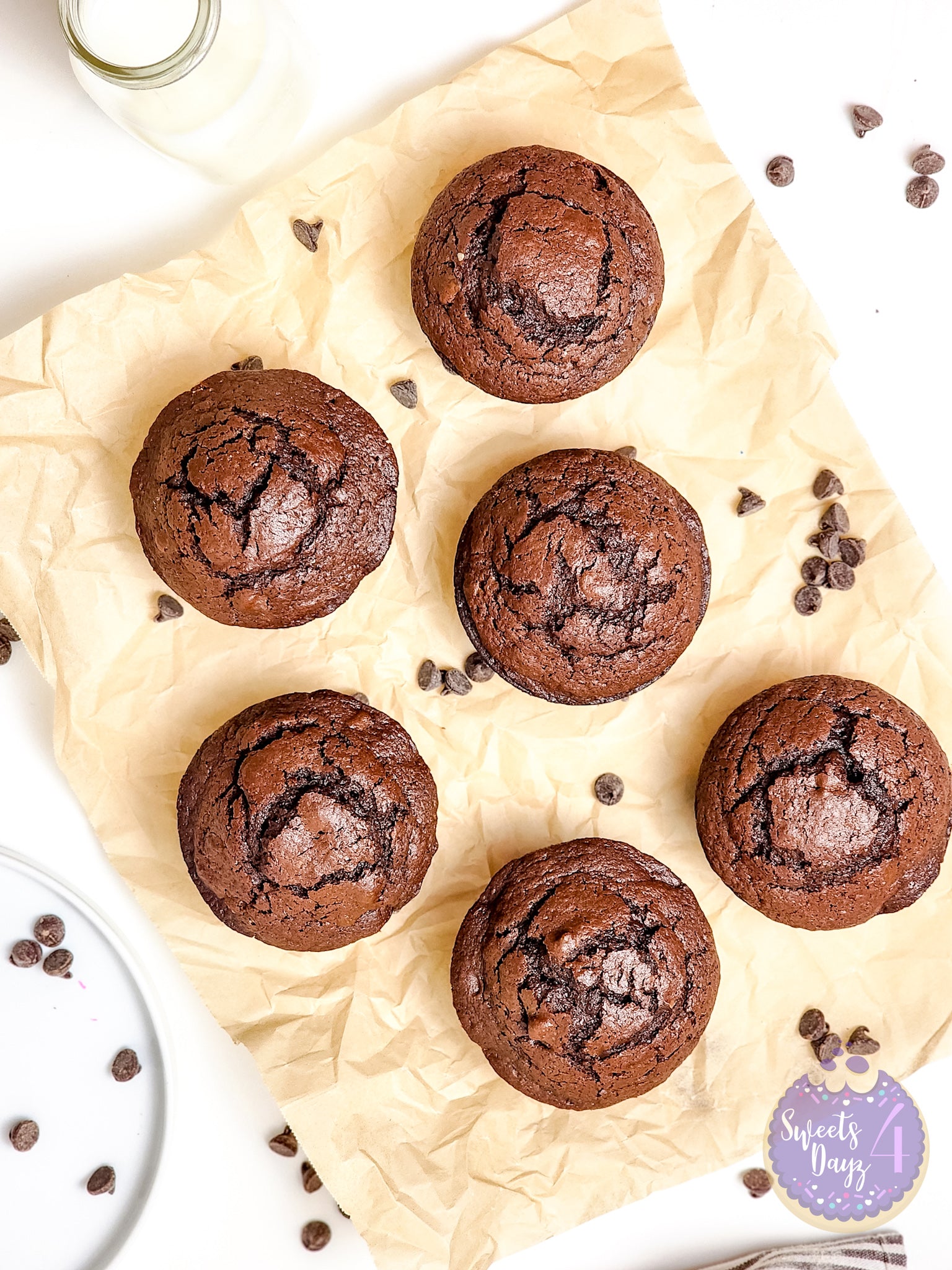 Brownie Muffins on White