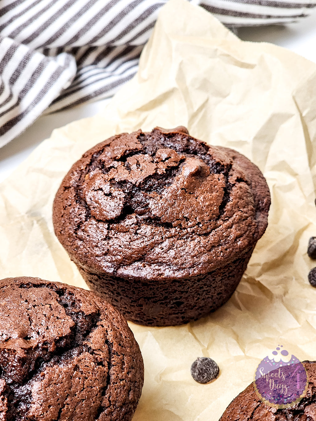 Brownie Muffins on White