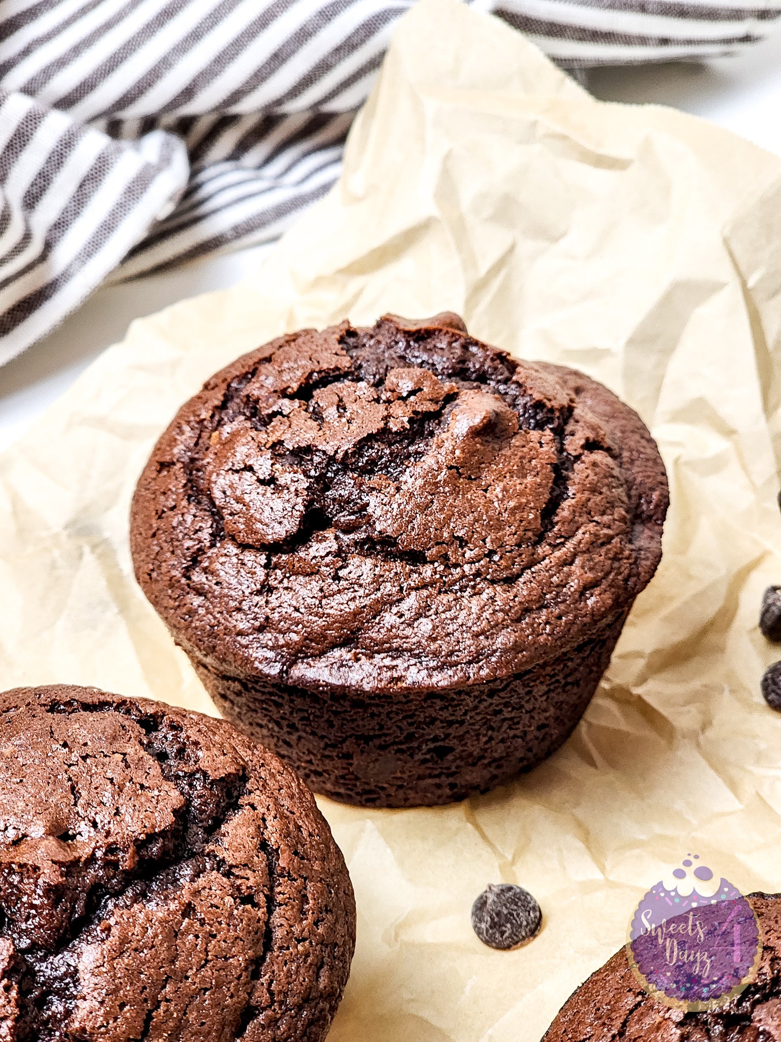 Brownie Muffins on White