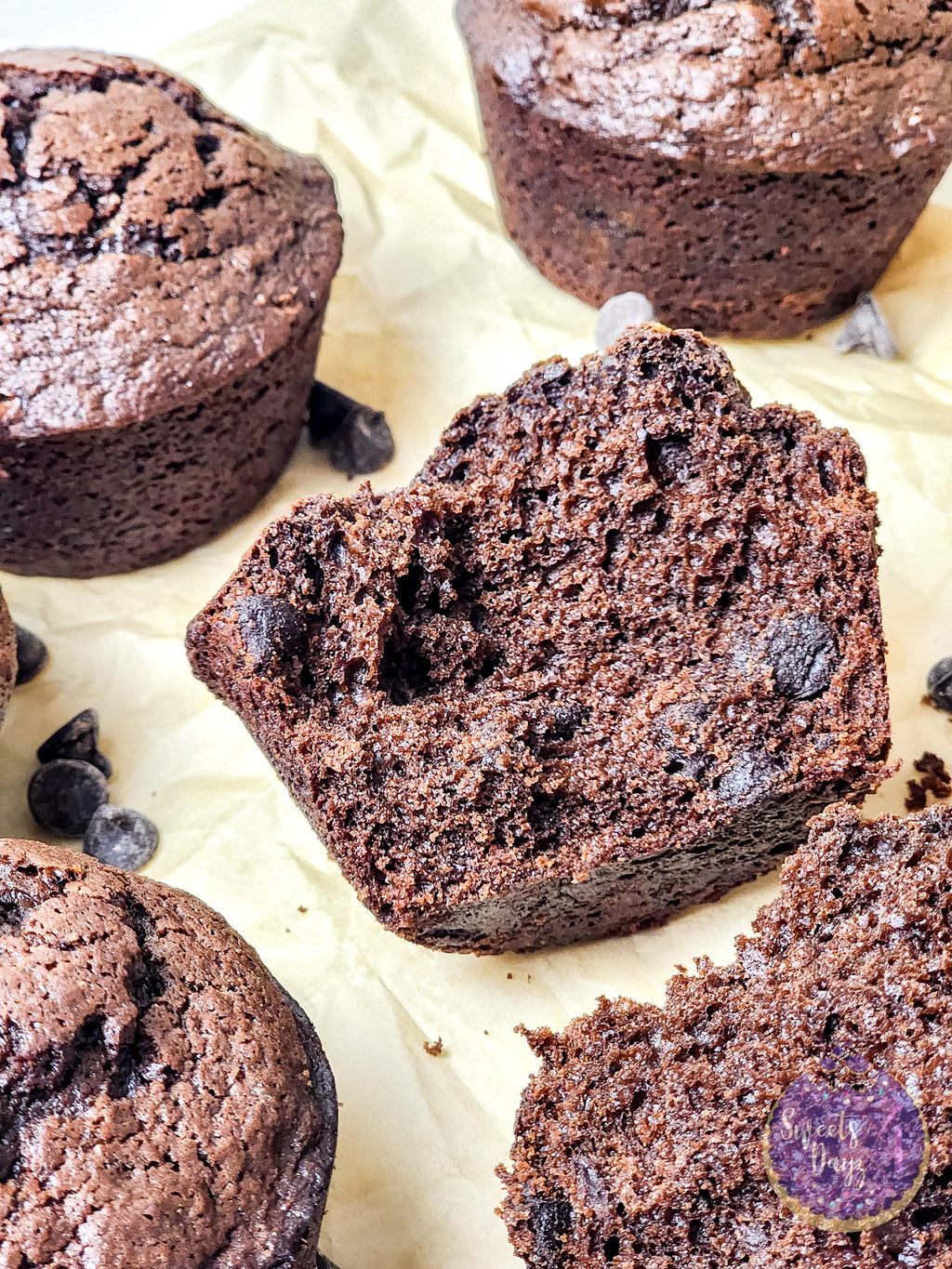 Brownie Muffins on White