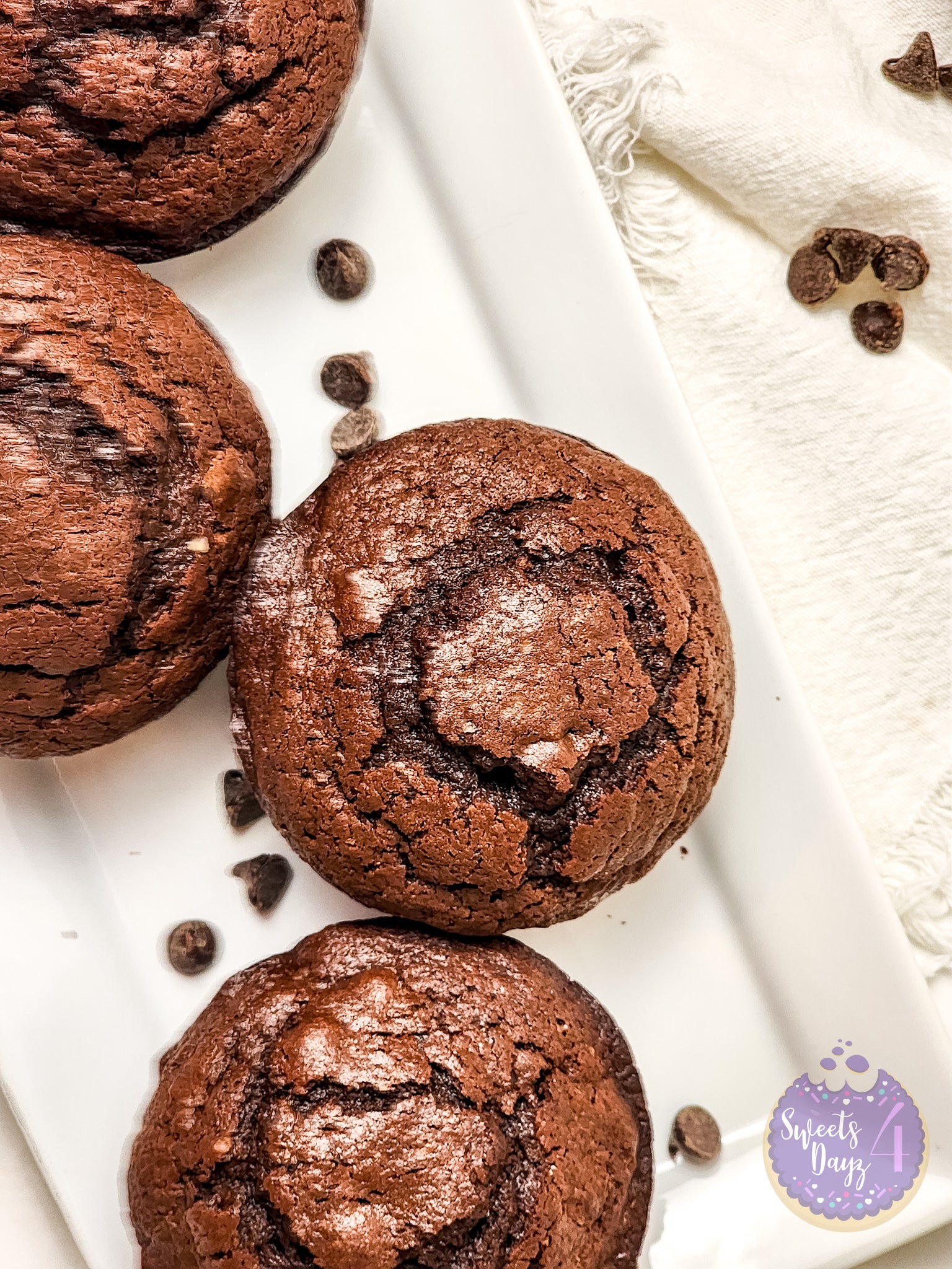 Brownie Muffins on Marble