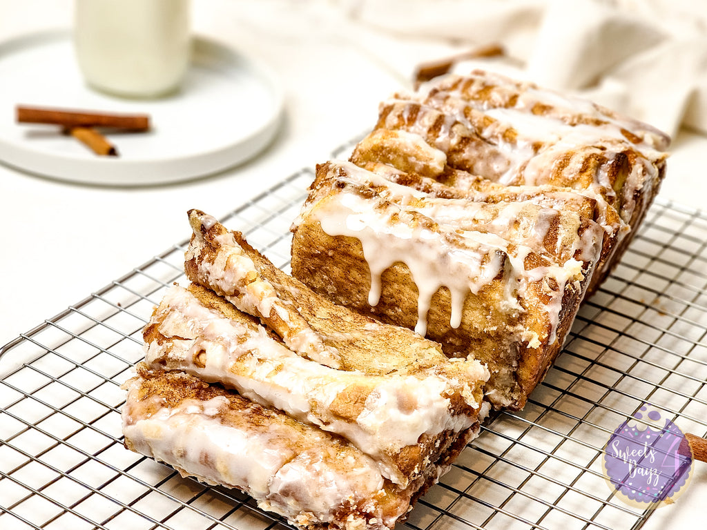 Cinnamon Pull Apart Bread on Marble