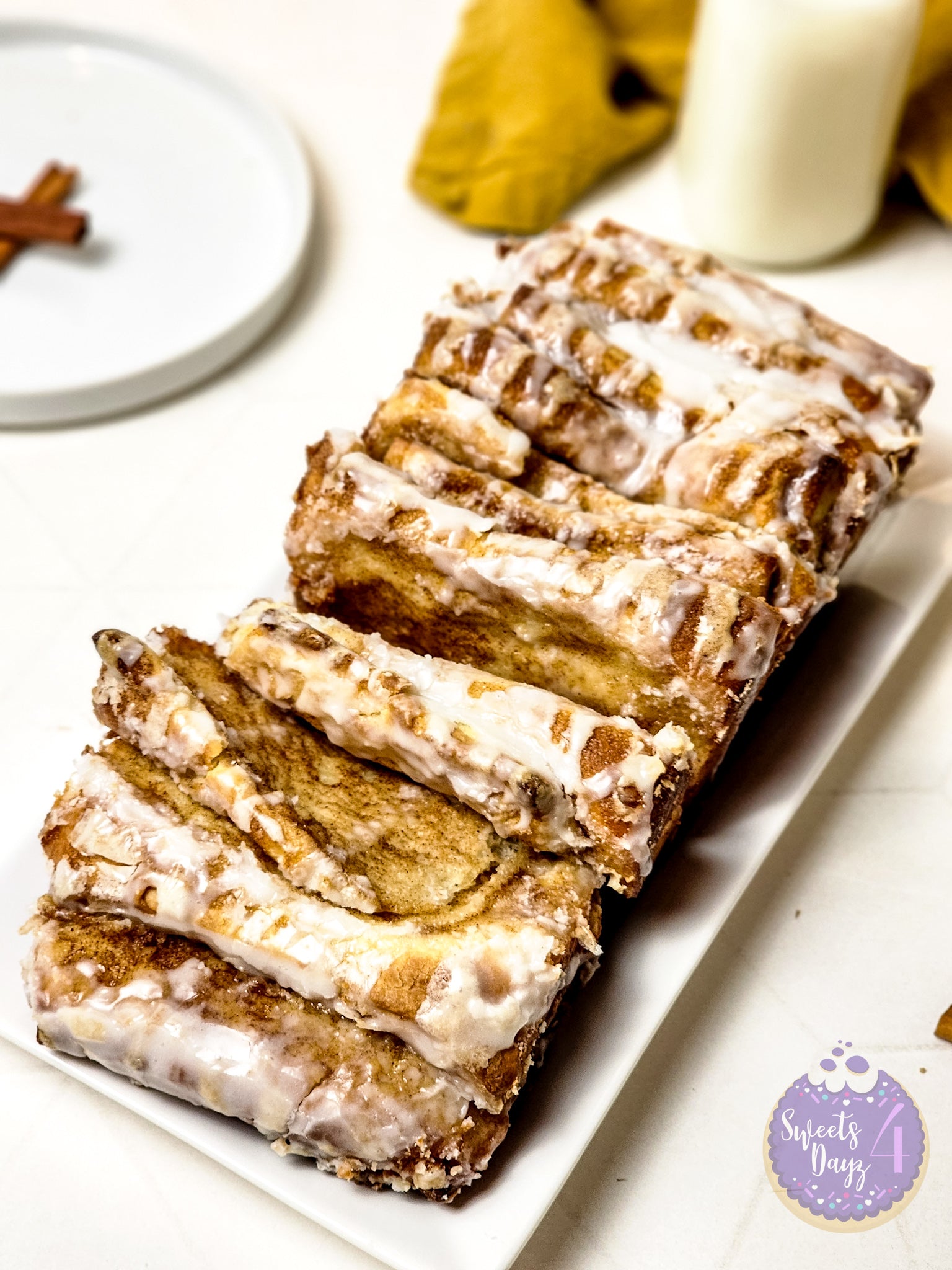 Cinnamon Pull Apart Bread on Rhombus