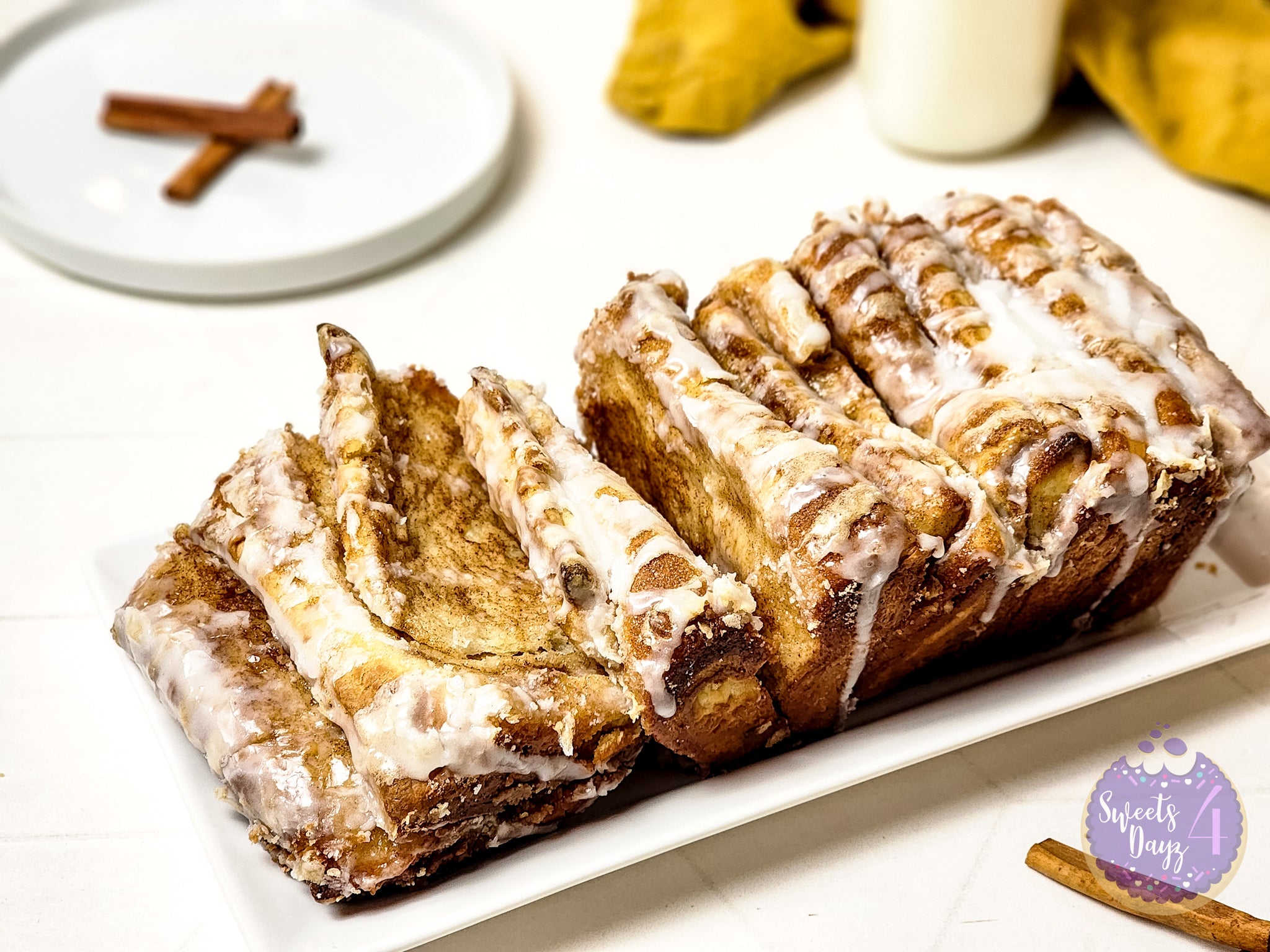 Cinnamon Pull Apart Bread on Rhombus