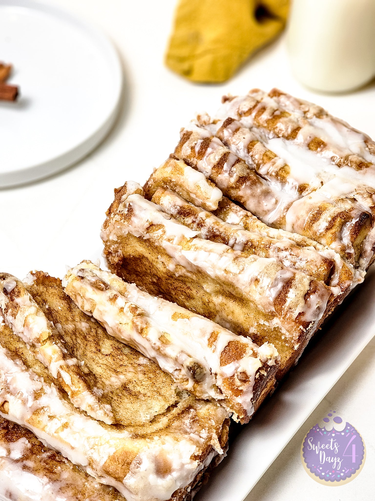 Cinnamon Pull Apart Bread on Rhombus