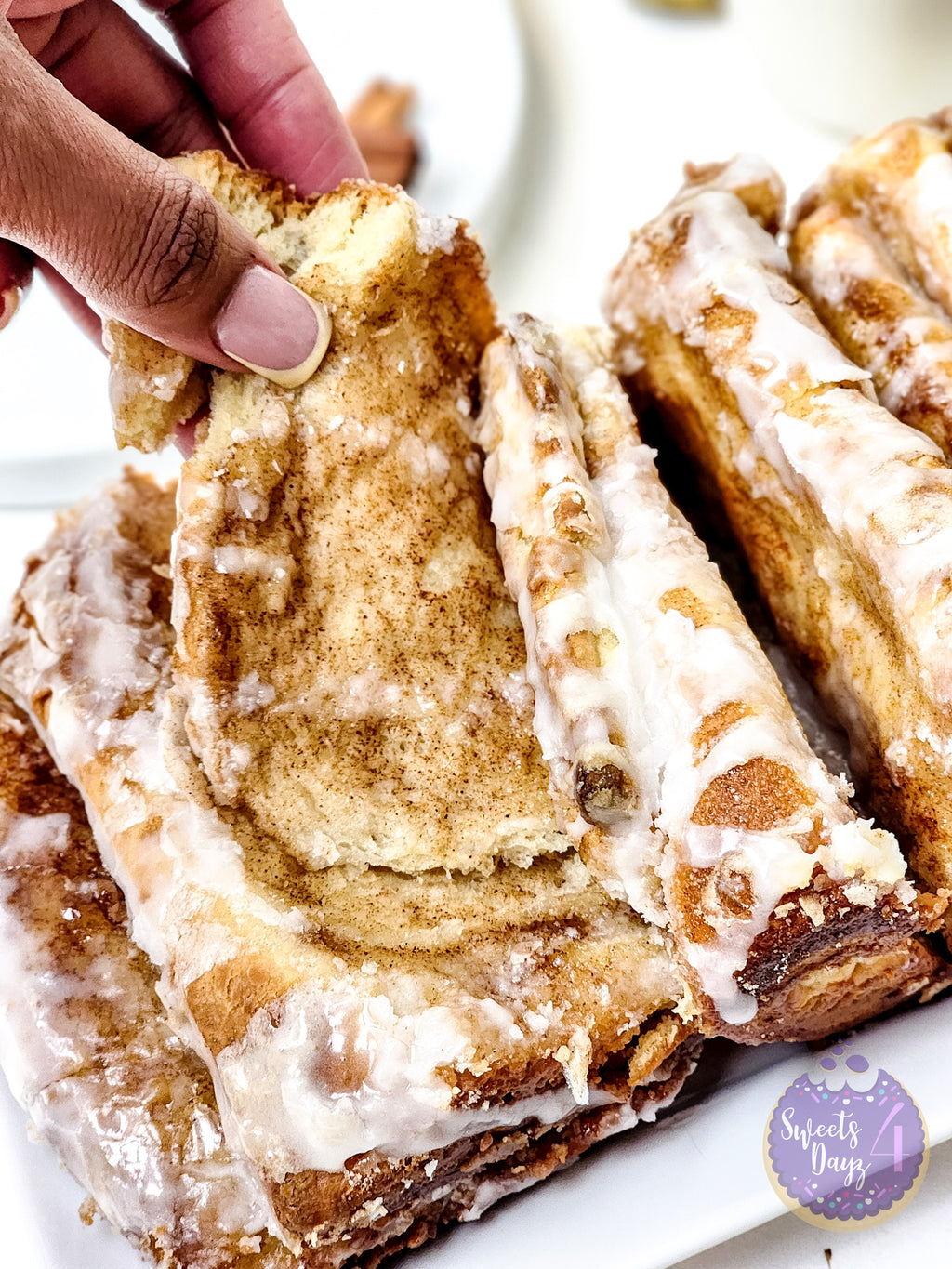 Cinnamon Pull Apart Bread on Rhombus
