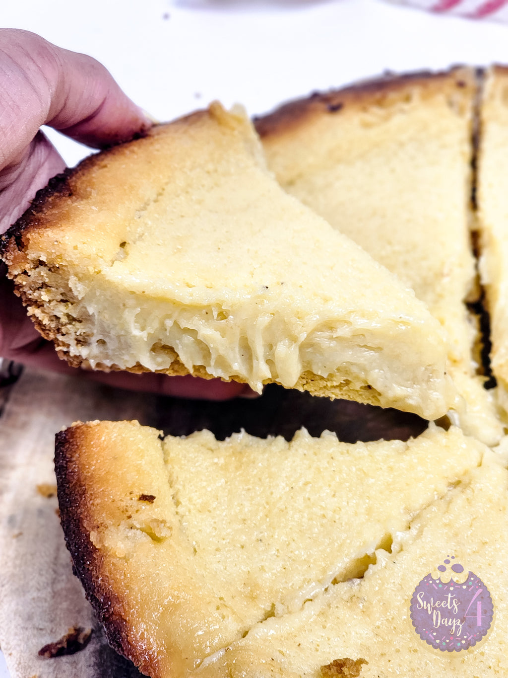 Lemon Gooey Butter Cake on White