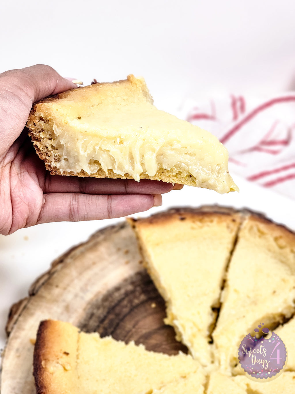 Lemon Gooey Butter Cake on White