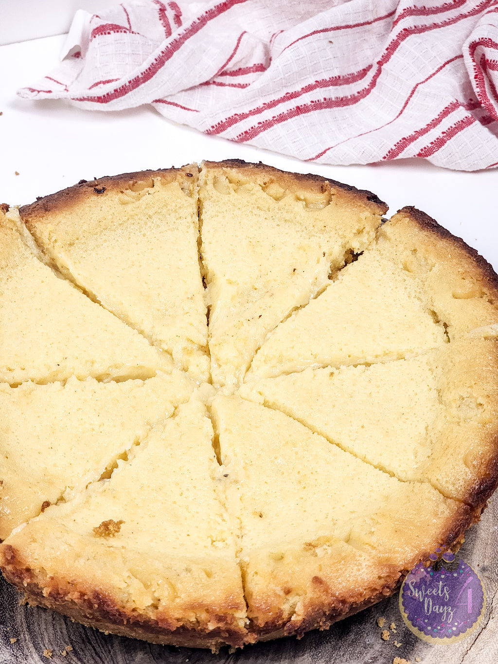 Lemon Gooey Butter Cake on White