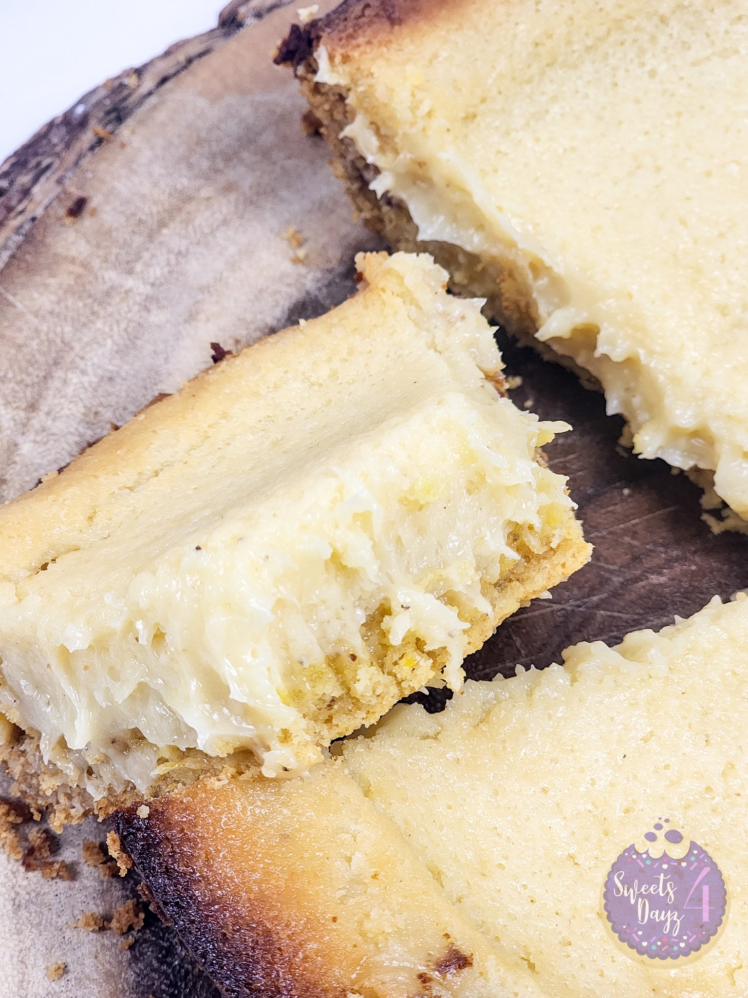 Lemon Gooey Butter Cake on White