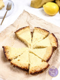 Lemon Gooey Butter Cake on Gold Marble