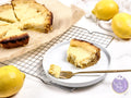 Lemon Gooey Butter Cake on Marble