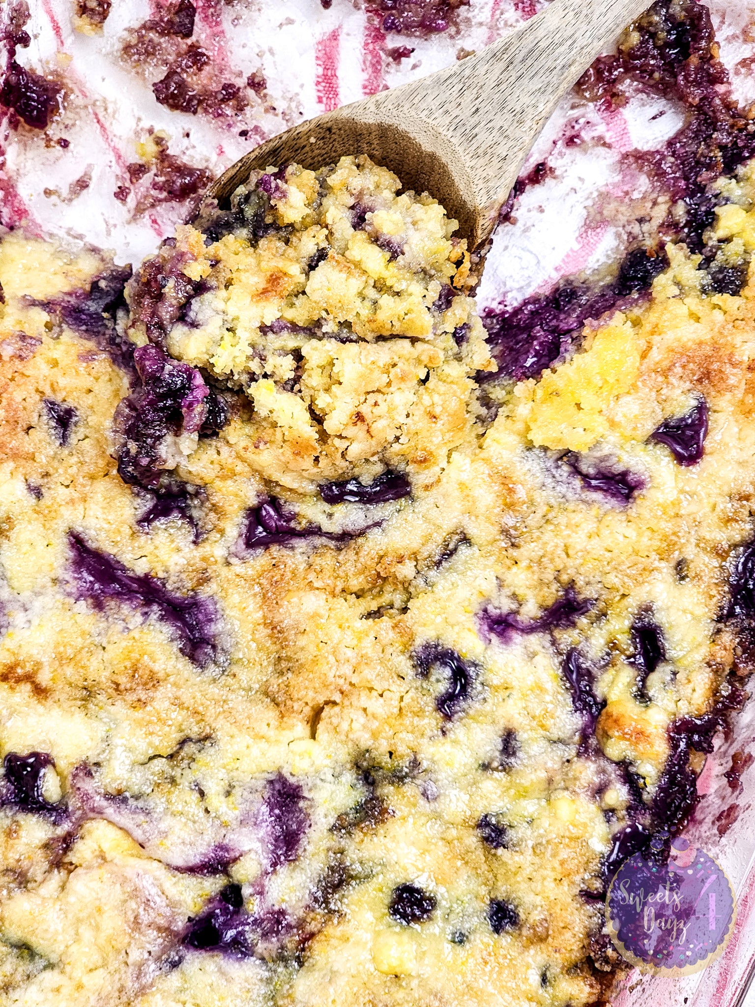 Lemon Blueberry Dump Cake on Rhombus