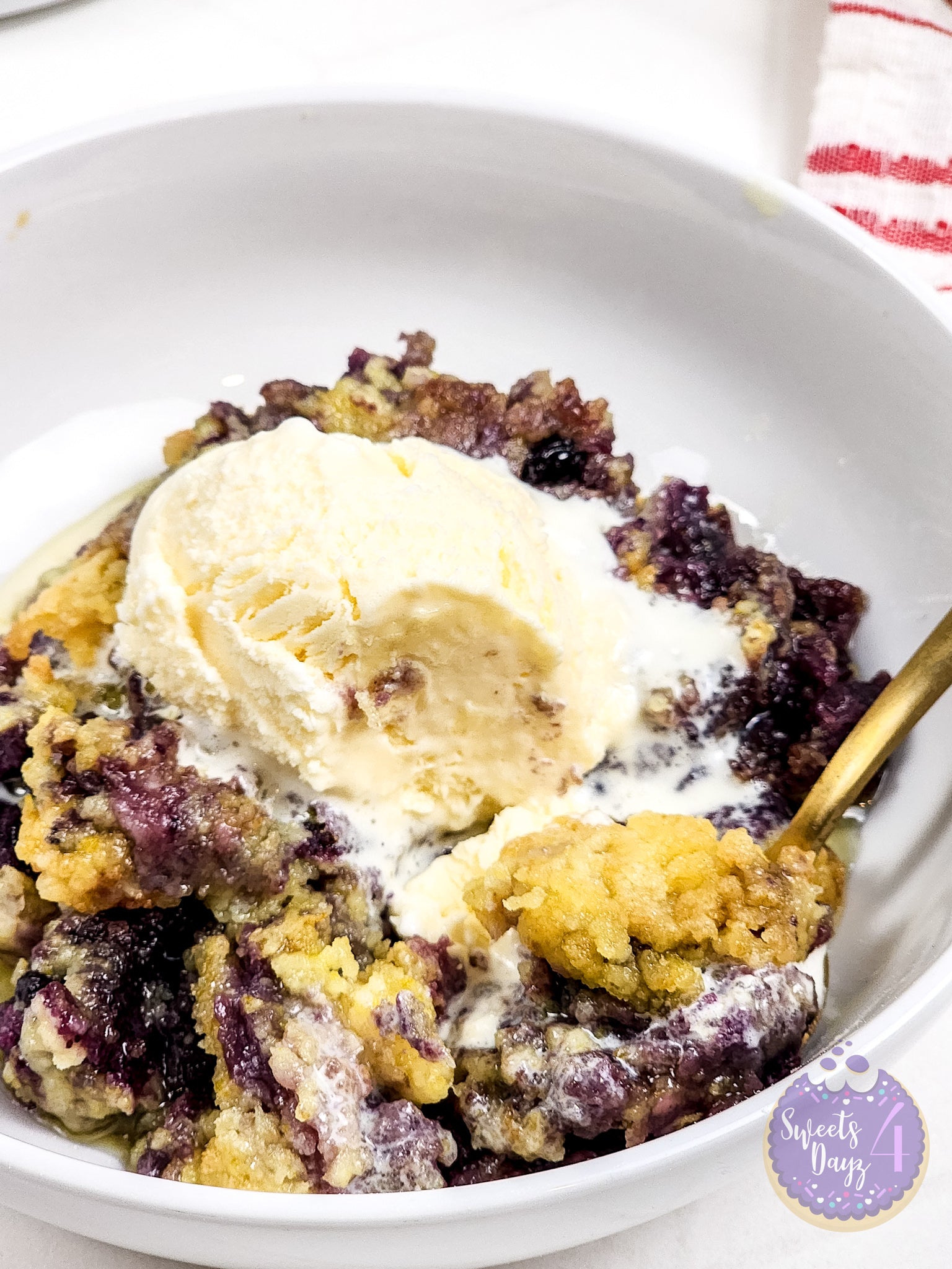 Lemon Blueberry Dump Cake on Rhombus