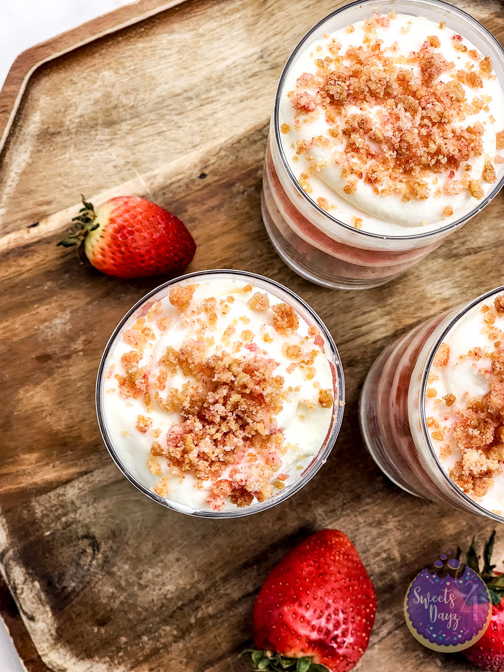 Strawberry Crunch Parfait on Rhombus