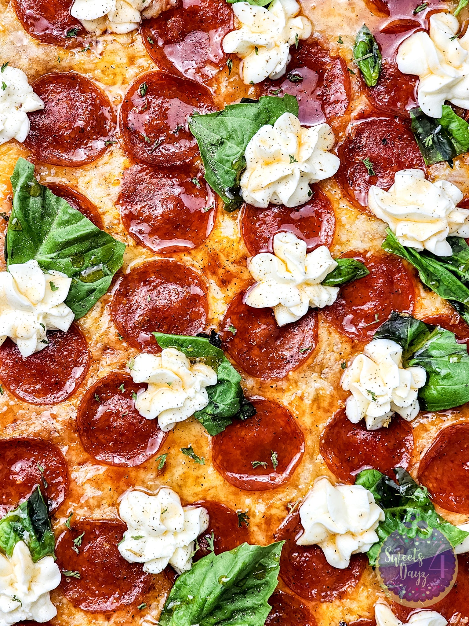 Honey Hot Pepperoni Pizza on White