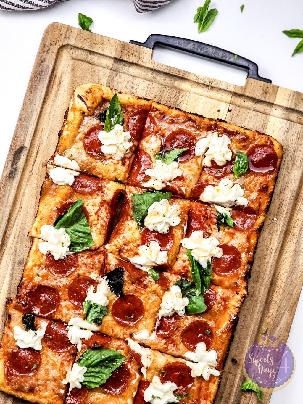Honey Hot Pepperoni Pizza on White