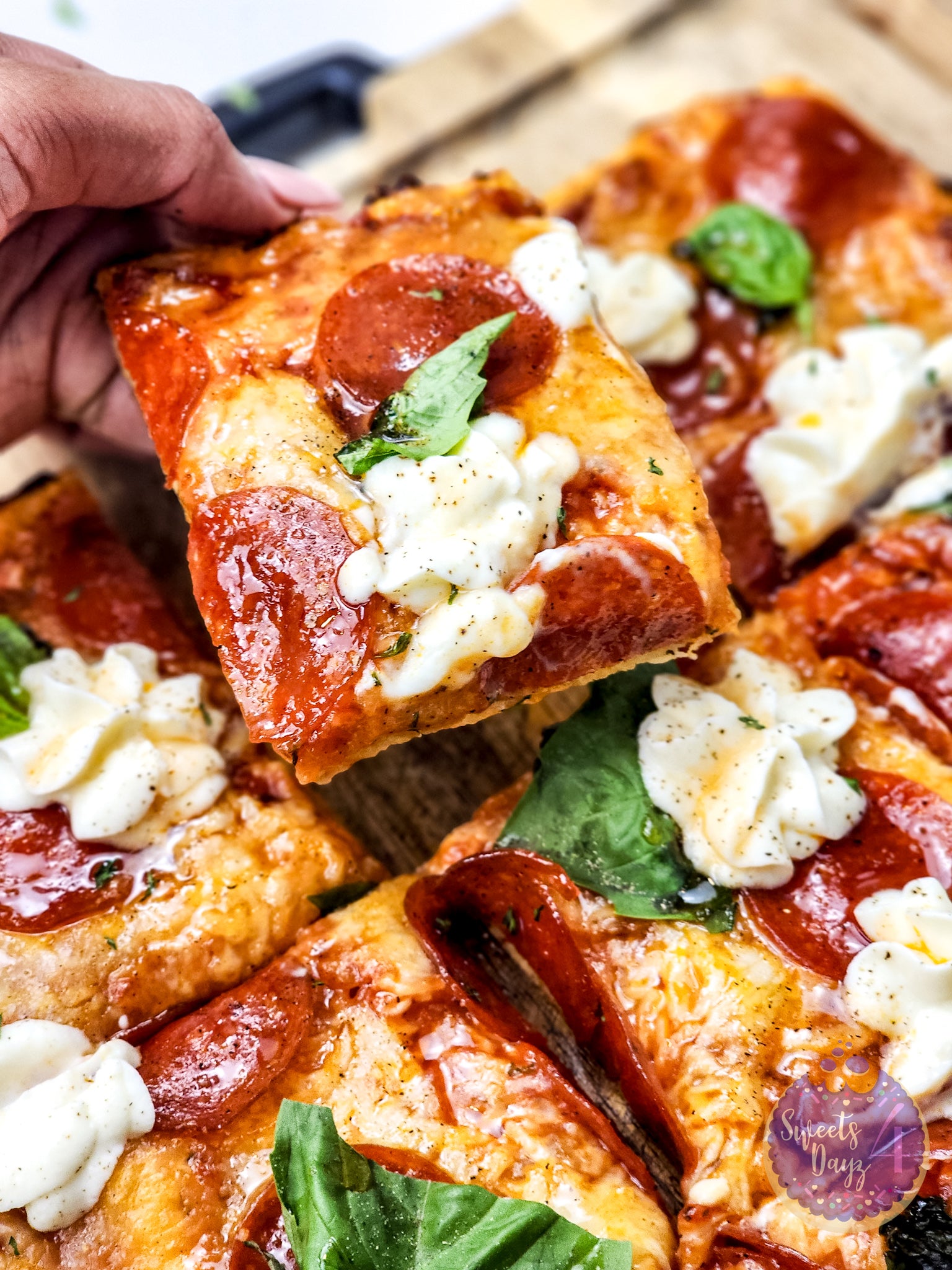 Honey Hot Pepperoni Pizza on White