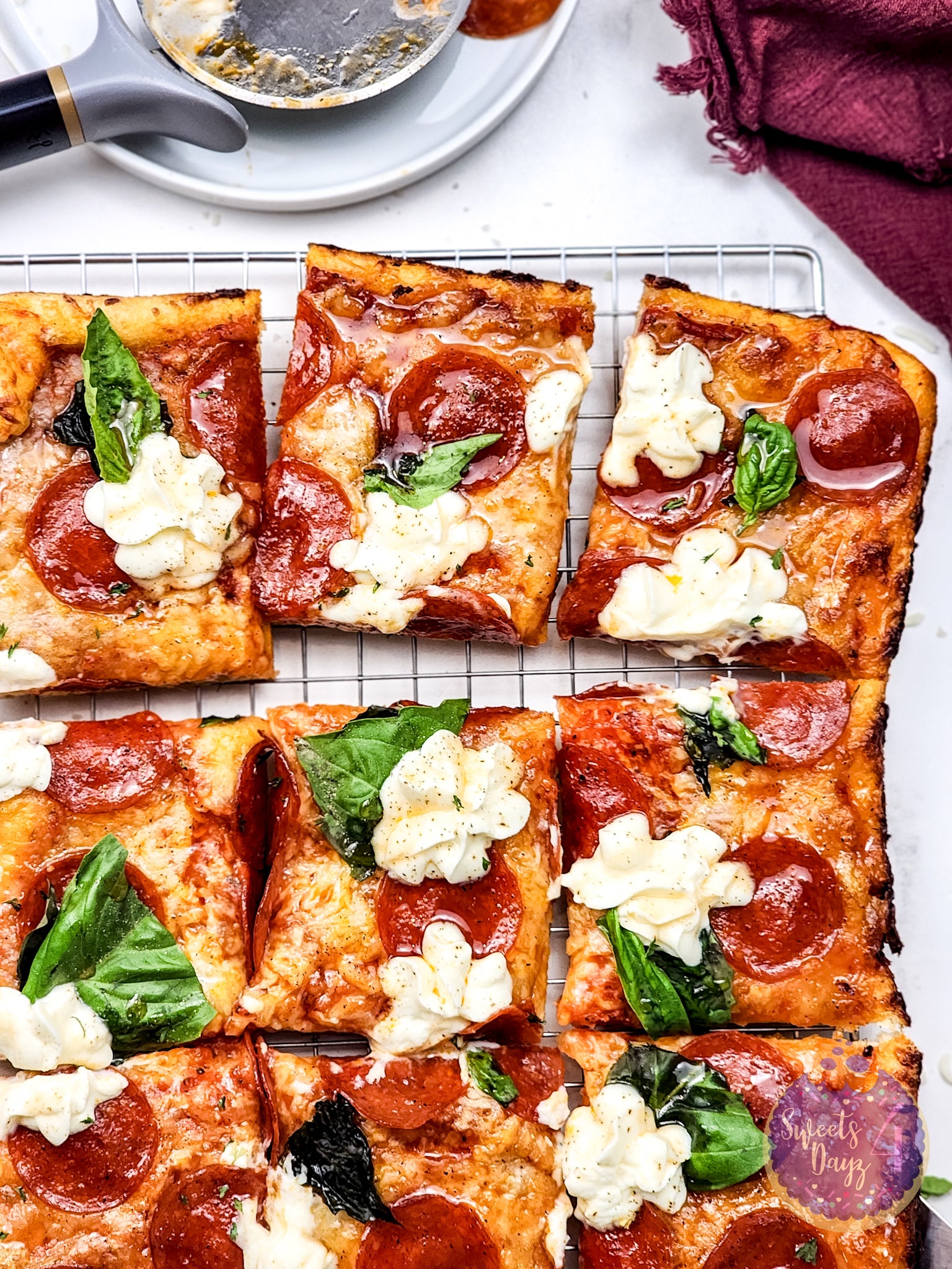 Honey Hot Pepperoni Pizza on Marble