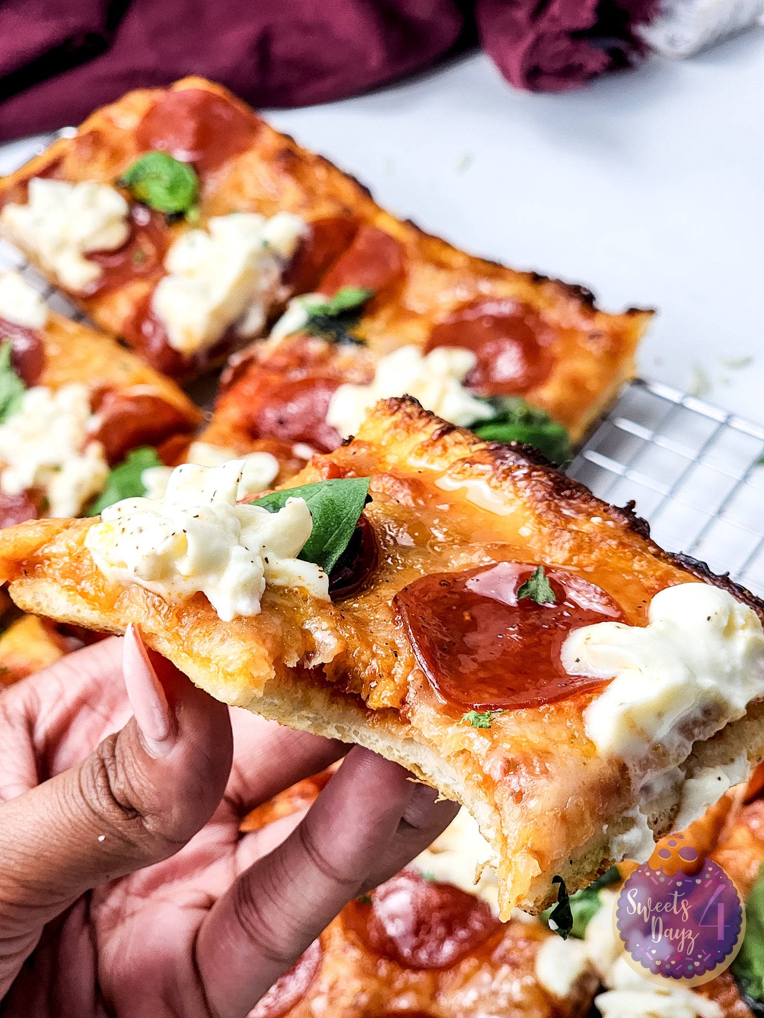 Honey Hot Pepperoni Pizza on Marble