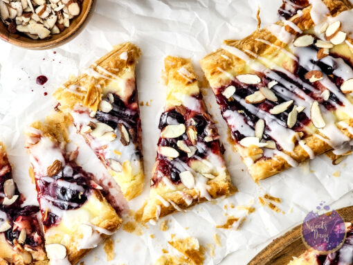 Cherry Almond Pastry on Marble - Image 10