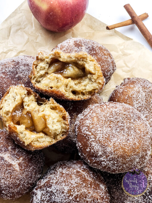 Apple Pie Doughnuts on Gold Marble - Image 2