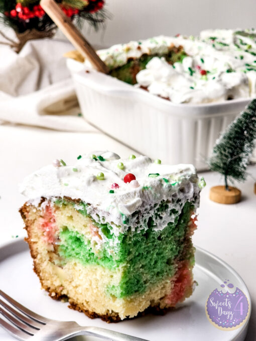 Christmas Poke Cake on White - Image 5