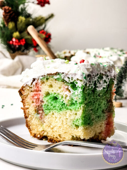 Christmas Poke Cake on White - Image 6