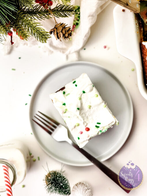 Christmas Poke Cake on White - Image 7