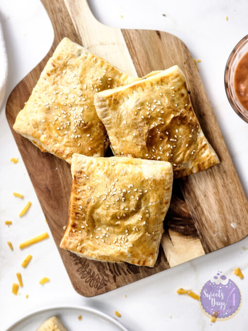 Cheeseburger Hand Pies on Gold Marble - Image 2