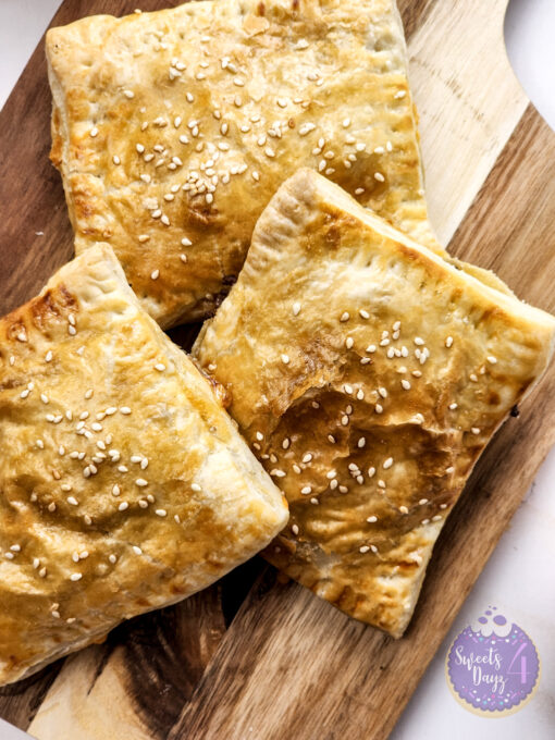 Cheeseburger Hand Pies on Gold Marble - Image 3