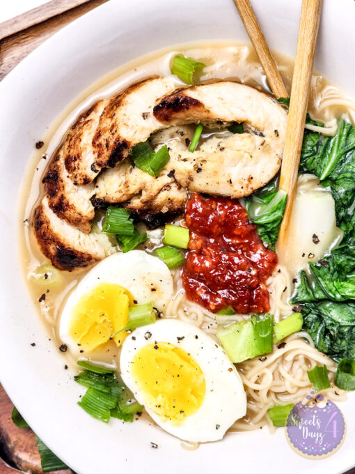 Homemade Ramen on White